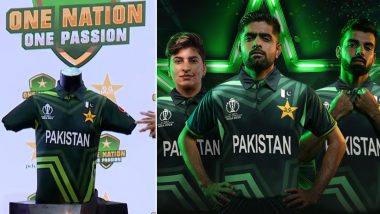 Pakistan Unveiled Jersey for ICC WC 2023: आईसीसी वनडे विश्व कप के लिए पाकिस्तान क्रिकेट टीम का जर्सी किया लॉन्च, देखें नई किट की तस्वीरें