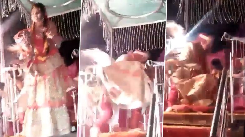 Funny Viral Video: शादी समारोह में दुल्हन को उठाने की कोशिश करते समय बिगड़ा दूल्हे का संतुलन, दोनों गिरे धड़ाम