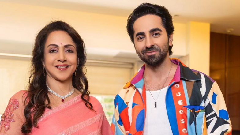 Dream Girl 2: जब ओरिजनल ड्रीम गर्ल Hema Malini ने मॉडर्न ड्रीम गर्ल पूजा से की मुलाकात, 25 अगस्त को सिनेमाघरों में दस्तक देगी फिल्म (View Pics)