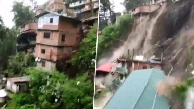 HP Landslide: हिमाचल प्रदेश में भारी बारिश के बाद भूस्खलन का ख़तरा बढ़ा, शिमला में कई घर ताश के पत्ते की तरह ढहे- Video