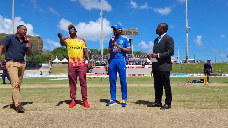 IND vs WI 2nd T20I Live Score Update: टीम इंडिया के कप्तान हार्दिक पांड्या ने जीता टॉस, वेस्टइंडीज को दिया पहले गेंदबाजी करने का न्योता