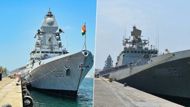 INS विशाखापत्तनम और INS त्रिकंद यूएई नौसेना के साथ द्विपक्षीय अभ्यास 'जायद तलवार' के लिए पहुंचे दुबई (See Pics and Video)