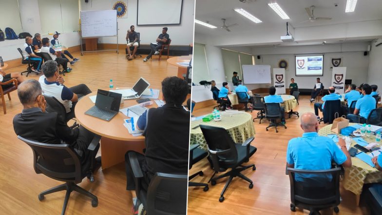 High-Performance Level 3 Coach Course at NCA: सुनील छेत्री, केएल राहुल समेत इन दिग्गजों ने एनसीए में हाई-परफॉर्मेंस लेवल 3 कोच सर्टिफिकेट कोर्स के प्रतिभागियों के साथ की बातचीत, देखें तस्वीरें