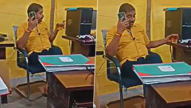 Viral Video: यूपी के हरदोई में सरकारी दफ्तर में कर्मचारी का शराब पीते वीडियो वायरल, जा सकती है नौकरी!