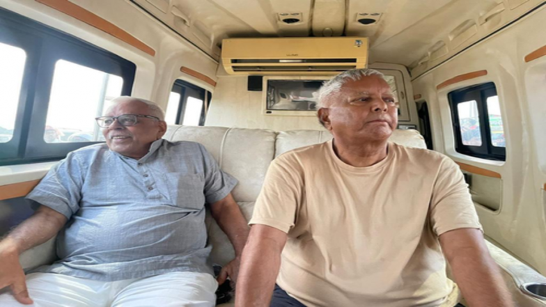 Lalu Prasad-Shivanand Tiwari Video: लालू प्रसाद और शिवानंद तिवारी ने पटना के मरीन ड्राइव का दौरा किया, देखने के लिए उमड़ी भीड़