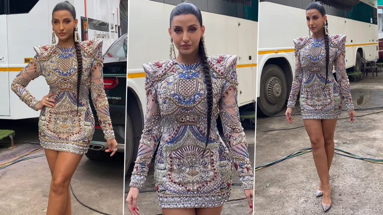 Nora Fatehi ने सेक्सी आउटफिट में गिराई बिजली, एक्ट्रेस की हॉटनेस ने बढ़ाया सोशल मीडिया का पारा (Watch Video)