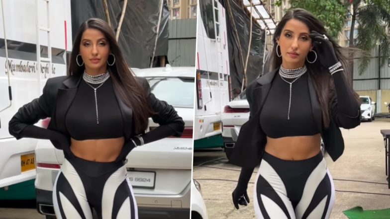 Nora Fatehi Hot Video: Nora Fatehi ने सेक्सी आउटफिट में गिराई बिजली, एक्ट्रेस के किलर पोज उड़ा रहे यूजर्स के होश (Watch Video)