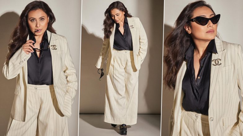 Rani Mukerji: शानदार मोनोक्रोम पैंट सूट और ग्लासेस पहन रानी मुखर्जी ने IFF Melbourne में बिखेरा जलवा, फैंस हार बैठे अपना दिल (View Pics)  