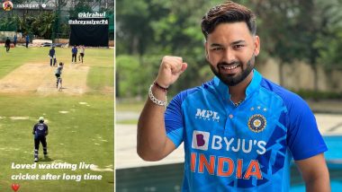 Rishabh Pant Watches KL Rahul, Shreyas Iyer Batting: एनसीए में प्रैक्टिस मैच के दौरान बल्लेबाजी करते हुए केएल राहुल, श्रेयस अय्यर का वीडियो ऋषभ पंत ने इंस्टाग्राम पर किया शेयर