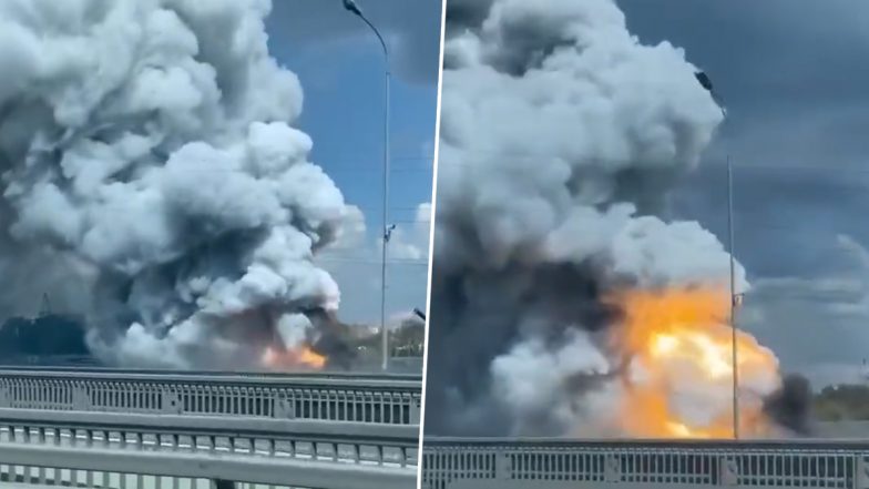 Fire in Russia Factory: रूस के मॉस्को में फैक्ट्री में लगी भीषण आग, धू-धू कर जलती आई नजर- VIDEO