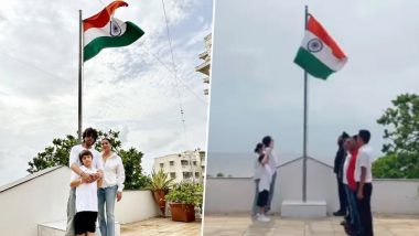 Shah Rukh Khan Hoists Flag With Family: शाहरुख खान ने परिवार के साथ मनाया स्वतंत्रता दिवस, सोशल मीडिया पर शेयर की बच्चों के साथ फोटो और वीडियो- Watch