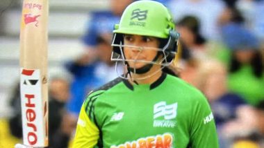 Smriti Mandhana Half-Century In The Hundred 2023: द हंड्रेड टूर्नामेंट में स्मृति मंधाना ने बनाया अपना पहला अर्धशतक, TRE-W बनाम SOU-W में हासिल की उपलब्धि