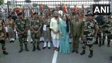 Gadar At Border! अटारी-वाघा बॉर्डर पहुंचे सनी देओल-अमीषा पटेल, बीटिंग रिट्रीट समारोह में हुए शामिल