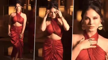 Sunny Leone ने स्टनिंग लुक से बढ़ाया तापमान, एक्ट्रेस की दिलकश अदाओं ने यूजर्स को बनाया लट्टू (Watch Video)