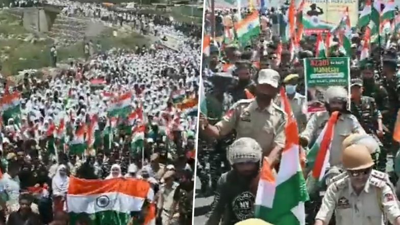 J&K Tiranga Rally Video: स्वतंत्रता दिवस से पहले जम्मू-कश्मीर के शोपियां में निकाली गई तिरंगा रैली, बड़ी संख्या में लोग हुए शामिल