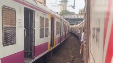 Mumbai Local Train Signal Problem: ग्रांट रोड और चर्नी रोड स्टेशन के बीच सिग्नल की समस्या के चलते लोकल सेवा प्रभावित, यात्री परेशान- VIDEO