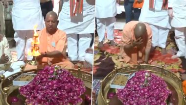 CM Yogi Offers Prayers at Mahadev Temple: बाराबंकी के दौरे पर सीएम योगी,  महादेव मंदिर में की पूजा-अर्चना, देखें वीडियो