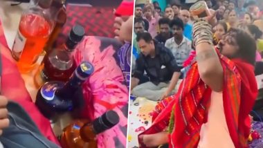 शराब पीकर भक्तों को आशीर्वाद देते हैं दारू वाले बाबा, भीड़ में कर दी ऐसी हरकत कि Viral Video देख गुस्साए लोग
