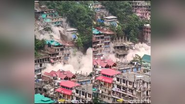VIDEO: हिमाचल प्रदेश में भूस्खलन ने मचाई तबाही, 3 इमारतें एक साथ भरभरा कर गिरी, देखें वीडियो