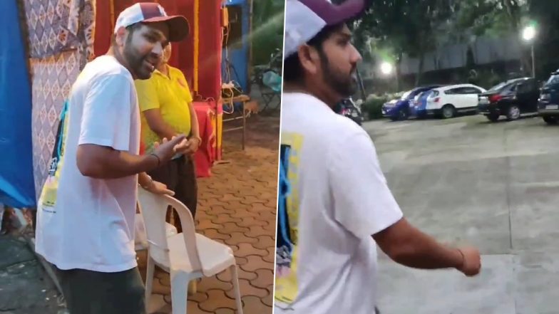 Rohit Remove Slippers Before Entering Ganesh Pandal: रोहित शर्मा ने जीता फैंस का दिल, गणेश पंडाल में प्रवेश करने से पहले बाहर निकालें चप्पल, Viral हुई तस्वीर