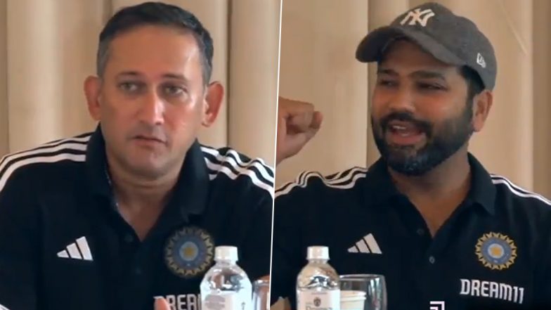Rohit Sharma's Hilarious 'Punching Fist' Reaction: भारत की विश्व कप टीम का कप्तान बनाए जाने के बाद रोहित शर्मा ने दिए मजेदार रिएक्शन, देखें वायरल वीडियो