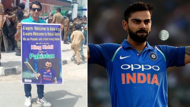 'Wish To See King Kohli Playing In Pakistan’ एशिया कप मैच के दौरान मुल्तान में विराट कोहली के फैन ने लगाया बैनर, पाक में खेलने की आग्रह, तस्वीर हुई वायरल