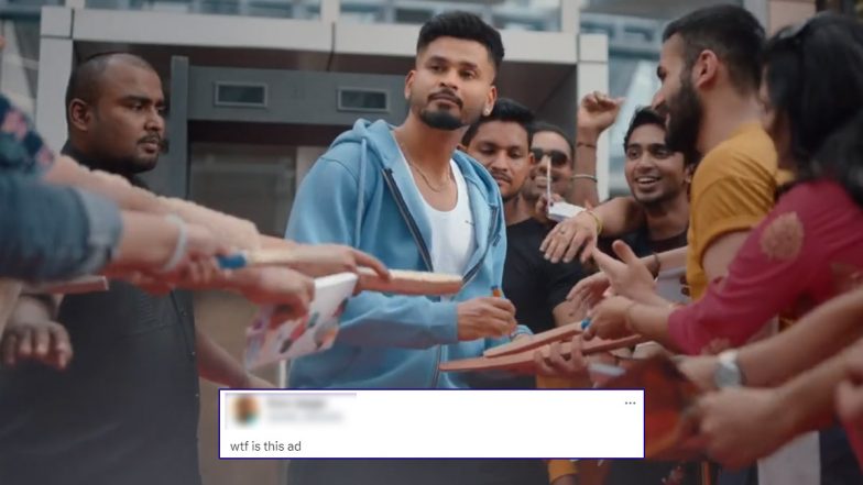 Shreyas Iyer Gets Roasted For Cringe Ad: श्रेयस अय्यर को सुपर-क्रिंज विज्ञापन में अभिनय के लिए फैंस ने किया ट्रोल, देखें वीडियो और रिएक्शन