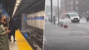 New York Rains: न्यूयॉर्क में बारिश का कहर, सड़कों पर भरा पानी, आपातकाल की घोषणा