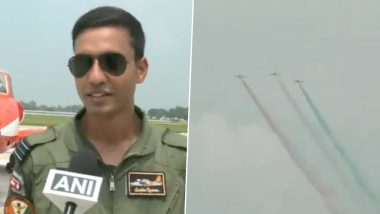 Kiran MK II Aircraft's Flypast In Tricolours Video: लखनऊ में वायु सेना के किरण एमके-II विमान ने आसमान में दिखाए करतब, तिरंगे में किया फ्लाईपास्ट, देखें वीडियो