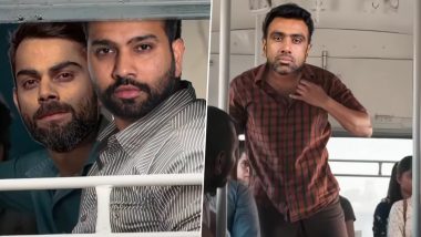 RR Share R Ashwin Face Swap Video: आर अश्विन को वर्ल्ड कप टीम में जगह मिलने के बाद आरआर ने शेयर की मजेदार वीडियो, दौड़ कर बस पकड़ते दिखे ऑलराउंडर