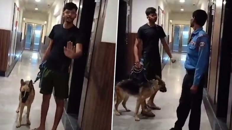 Viral Video: नोएडा में लिफ्ट के इस्तेमाल को लेकर कुत्ते के मालिक ने की निवासी से बहस, देखें वीडियो
