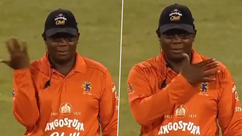 Umpire Performs 'You Can't See Me' Gesture: सीपीएल मैच के दौरान LBW अपील को नकारते हुए अंपायर ने WWE स्टार जॉन सीना के अंदाज में किया इशारा, देखें वायरल वीडियो