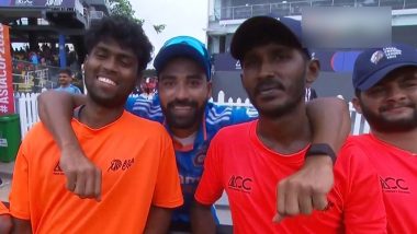 Mohammed Siraj Poses With Ground Staff: श्रीलंका के खिलाफ एशिया कप फाइनल से पहले ग्राउंड स्टाफ के साथ मोहम्मद सिराज ने खिंचवाई तस्वीर, देखें Photo