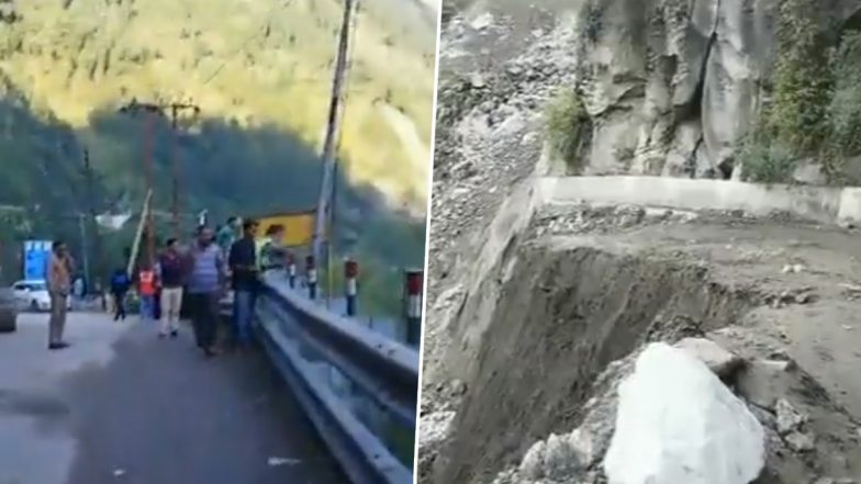 Himchal Landslide Video: किन्नौर जिले में निगुलसारी के पास भारी भूस्खलन, राष्ट्रीय राजमार्ग 5 हुआ बंद, देखें वीडियो