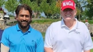 MS Dhoni Playing Golf With Donald Trump: अमेरिका के पूर्व राष्ट्रपति डोनाल्ड ट्रंप के साथ गोल्फ खेलते नजर आए एमएस धोनी, देखें वायरल वीडियो