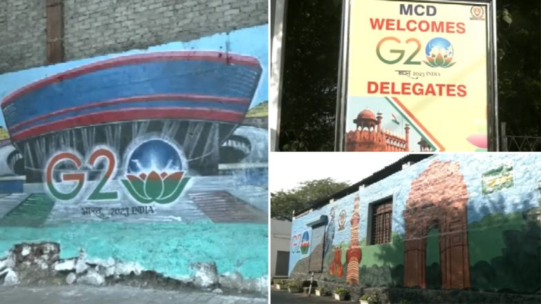 G20 Summit: जी20 शिखर सम्मेलन के लिए राष्ट्रीय राजधानी को भित्ति चित्रों से सजाया गया, देखें वीडियो