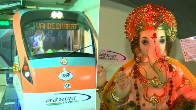 Ganesh Chaturthi 2023: गणेश चतुर्थी पर मुंबई में वंदे भारत की थीम पर बनाया गया पंडाल, देखें वीडियो