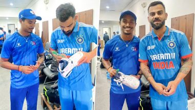 Virat Kohli Signs Sompal Kami's Shoes: विराट कोहली ने नेपाल के क्रिकेटर सोमपाल कामी के जूतों पर दिया ऑटोग्राफ, देखें तस्वीरें