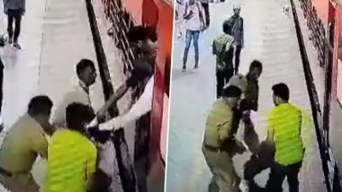 RPF Officials Save Passenger's Life: गाजियाबाद रेलवे स्टेशन पर चलती ट्रेन में चढ़ने की कोशिश में फिसला यात्री, आरपीएफ ने बचाई जान