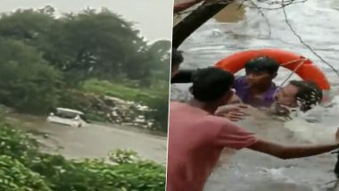 Gujarat Heavy Rain: भरूच में भारी बारिश के चलते नर्मदा नदी उफान पर, निकोरा गांव के निचले इलाके में फंसे लोग, रेस्क्यू ऑपरेशन जारी- VIDEO
