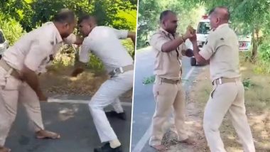 Bihar Police Fight Video: नालंदा में दो पुलिसकर्मी आपस में भिड़े, एक दूसरे पर बरसाए घूंसे, वीडियो वायरल