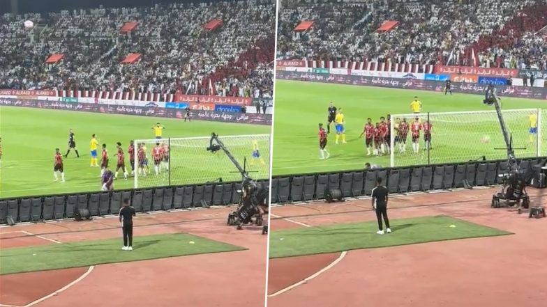 Cristiano Ronaldo&rsquo;s Free-Kick Hits Cameraman:&nbsp;सऊदी प्रो लीग में अल-रेड&nbsp;के खिलाफ&nbsp;मैच&nbsp;में अल-नासर क्रिस्टियानो रोनाल्डो की फ्री-किक ने कैमरामैन को लगी, देखें वीडियो वायरल