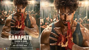 Ganpath: पूजा एंटरटेनमेंट की बहुप्रतीक्षित फिल्म 'गणपथ - अ हीरो इज बॉर्न' से सामने आया टाइटर श्रॉफ का पावर-पैक पोस्टर, दशहरा के मौके पर रिलीज होगी फिल्म (View Pic)