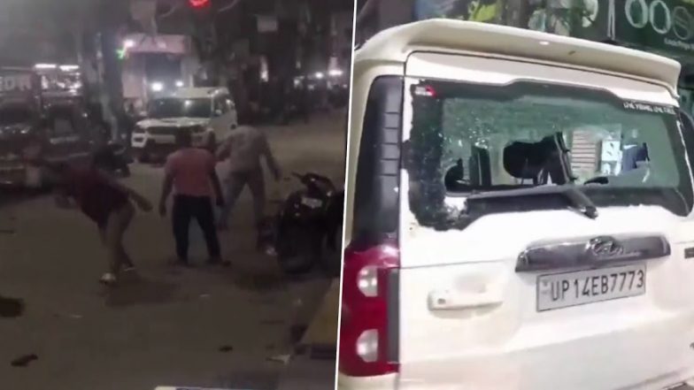 VIDEO: यूपी के गाजियाबाद में दो पक्षों में पथराव, एक-दूसरे पर फेंकी बोतलें, पैसों का लेन-देन का मामला