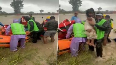 Heavy Rain in Indore: इंदौर में भारी बारिश के चलते नदी का जलस्तर बढ़ने से पानी में 21 लोग फंसे, SDRF की टीम ने बचाया- VIDEO
