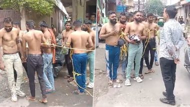 Indore Stone Pelting Case: इंदौर में पुलिस ने पत्थरबाजों को सिखाया सबक, अर्धनग्न कर सड़क पर सरेआम घुमाने के बाद लोगों से माफ़ी मंगवाई, देखें VIDEO
