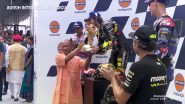 Indian MotoGP Winner Video: इटली के रेसर ने जीती इंडियन मोटो जीपी, सीएम योगी ने दी वीनिंग ट्राफी