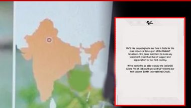 भारत का गलत नक्शा दिखाने पर बवाल! MotoGP के LIVE प्रसारण में INDIA के मैप से गायब दिखा जम्मू कश्मीर-लद्दाख