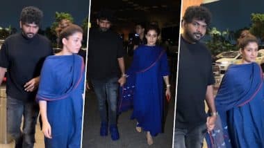 Jawan star Nayanthara spotted at Mumbai Airport: जवान' की रिलीज के बाद मुंबई एयरपोर्ट पर देसी अवतार में नजर आईं नयनतारा, साधारण मुस्कान से जीता यूजर्स का दिल (Watch Video)