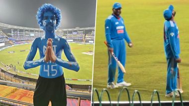 Rohit Sharma Asks his Superfan To Wave Indian Flag: पाकिस्तान के खिलाफ मैच में रोहित शर्मा ने अपने सुपरफैन दीपक पटेल से तिरंगा लहराने का किया आग्रह, देखें वायरल वीडियो